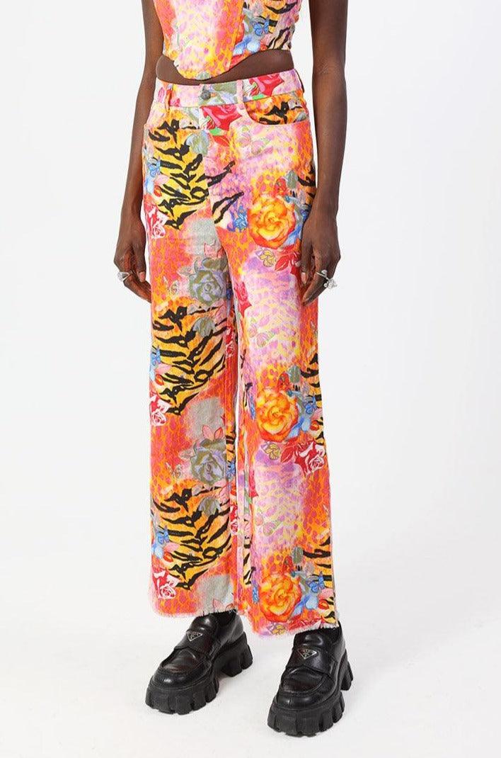 Hypnotised Satin Wide Leg Trousers